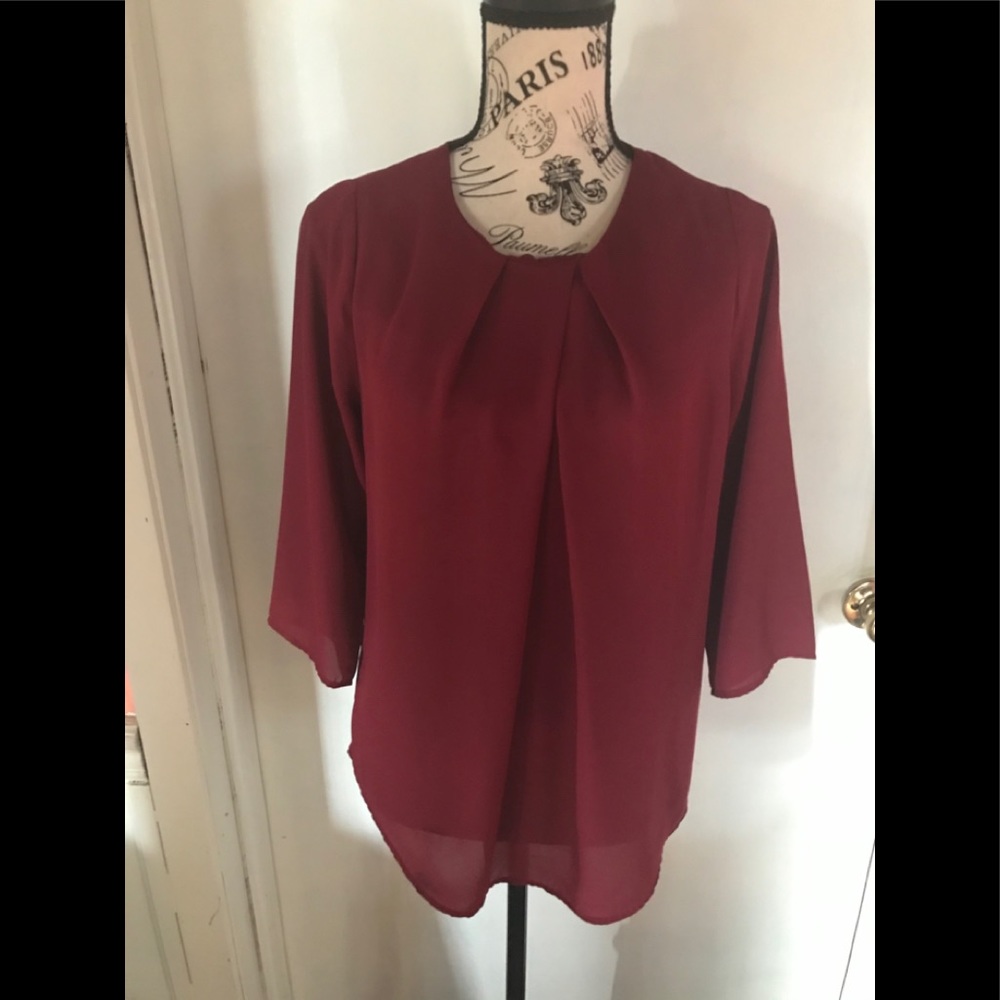Burgundy blouse